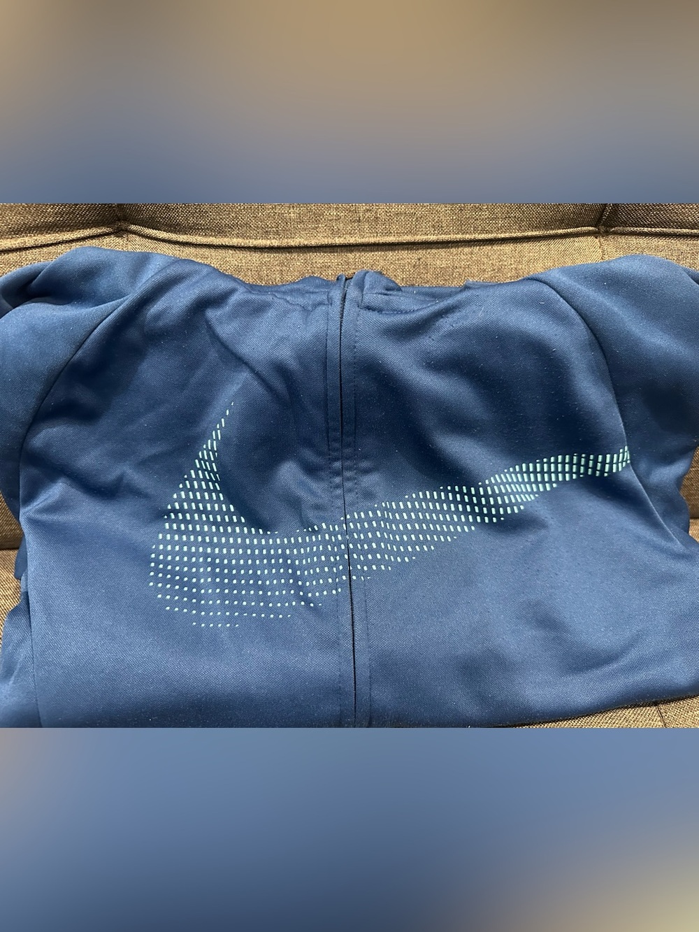 Nike Kids Navy Sweatpants with Teal Dotted Swoosh